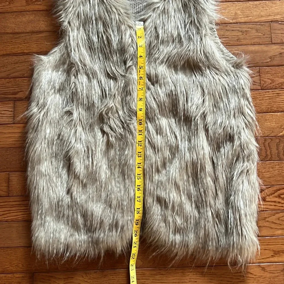 Debby Collection Faur Long Hair Animal Fur size XL Vest back sweater polyester - Picture 6 of 8